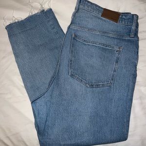 Madewell perfect vintage tall jean with raw edge